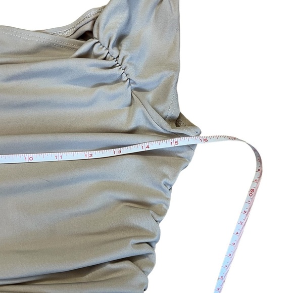 Hispania - Womens Beige Ruched Top Sz. SM/MD - Picture 5 of 7